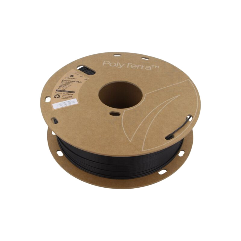 Filament: PLA; 1,75mm; charcoal black; 190÷230°C; 1kg; PolyTerra™