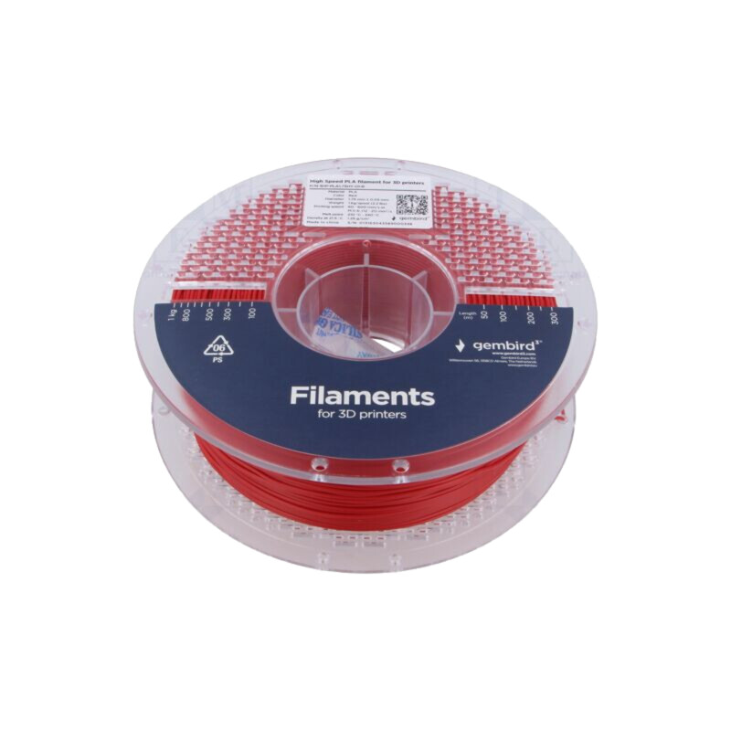 Filament: PLA; 1,75mm; roşie; 210÷240°C; 1kg; High Speed