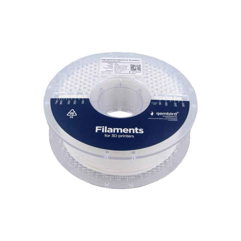 Filament: PLA; 1,75mm; albă; 210÷240°C; 1kg; High Speed