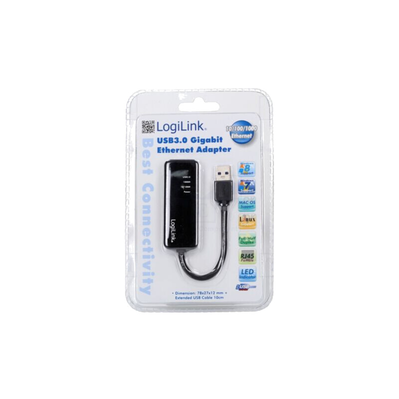 Adaptor USB-Fast Ethernet; USB 3.0; RJ45 soclu,USB A mufă