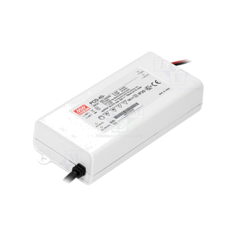 Alimentator: pulsatoriu; LED; 40W; 45÷80VDC; 500mA; 180÷295VAC