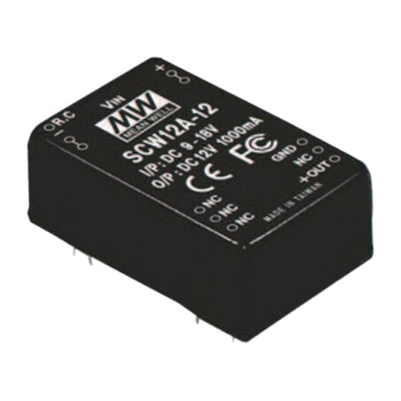 Convertor: DC/DC; 12W; Uintr: 18÷36VDC; Uieş: 12VDC; Iieş: 1000mA