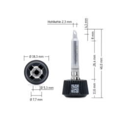 Vârf; trunchi de con; 2,3mm; longlife; pentru staţie de lipit