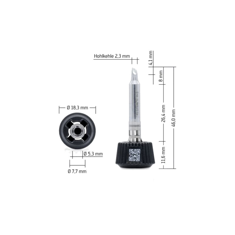 Vârf; trunchi de con; 2,3mm; longlife; pentru staţie de lipit