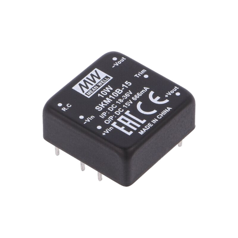 Convertor: DC/DC; 10W; Uintr: 18÷36VDC; Uieş: 15VDC; Iieş: 666mA Convertor: DC/DC; 10W; Uintr: 18÷36VDC; Uieş: 15VDC; Iieş: 666mA