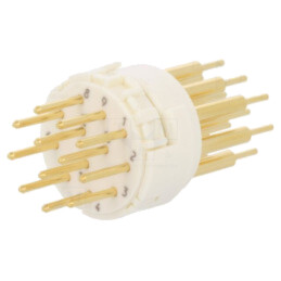 Conector: M23; inserturi de contact; PIN: 12; tată; THT; 200V; 8A