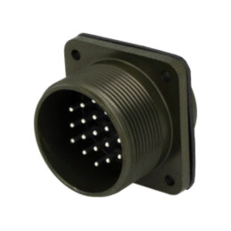 Conector: circular; soclu; PIN: 19; tată; lipire; MS/DS; argintat