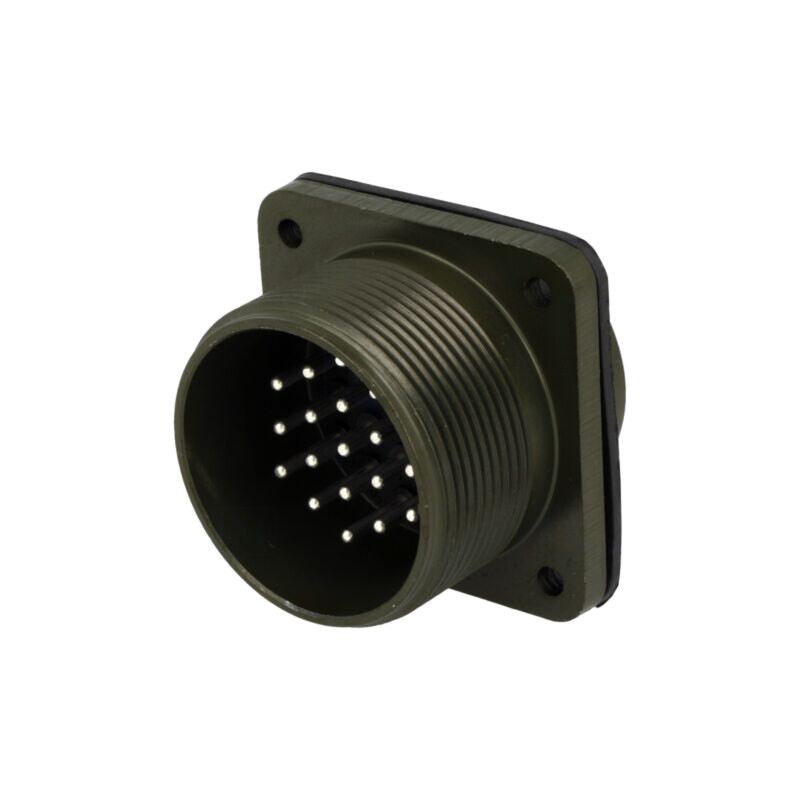 Conector: circular; soclu; PIN: 19; tată; lipire; MS/DS; argintat