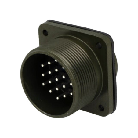 Conector: circular; soclu; PIN: 19; tată; lipire; MS/DS; argintat