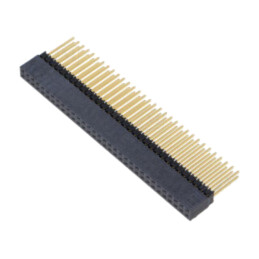 Conector: şiruri pini; tată; PIN: 64; 2,54mm; aurit; THT; soclu