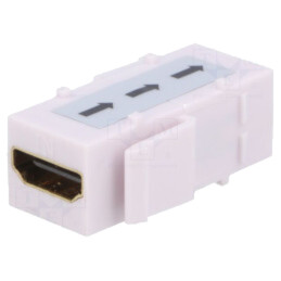 Adaptor; soclu; mamă x2; HDMI soclu x2; repeater; aurit; Keystone