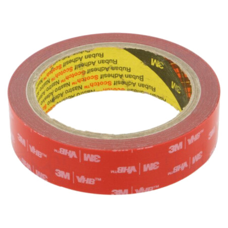 Bandă: de fixare; W: 25mm; L: 5,5m; Thk: 0,4mm; acril; gri; 31N/cm