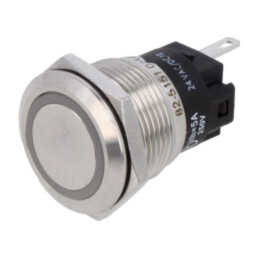 Lampă de control: LED; plată; roşie/verde; 24VDC; 24VAC; Ø19mm; 82