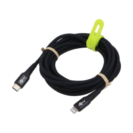 Cablu; USB 2.0; mufă Apple Lightning,USB C mufă; 3m; negru; 60W