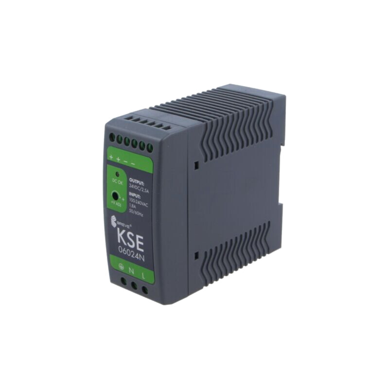 Alimentator: pulsatoriu; pentru şină DIN; 60W; 24VDC; 2,5A; IP20