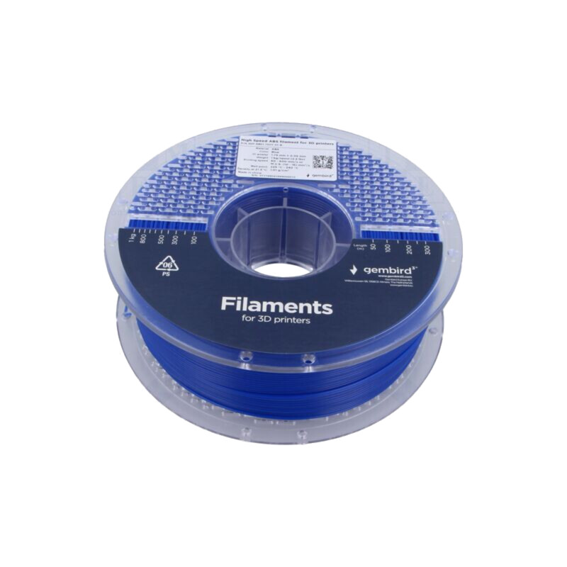 Filament: ABS; 1,75mm; albastră; 225÷240°C; 1kg; High Speed