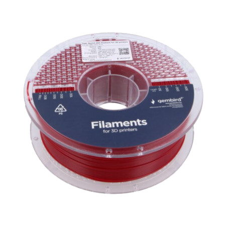 Filament: ABS; 1,75mm; roşie; 225÷240°C; 1kg; High Speed