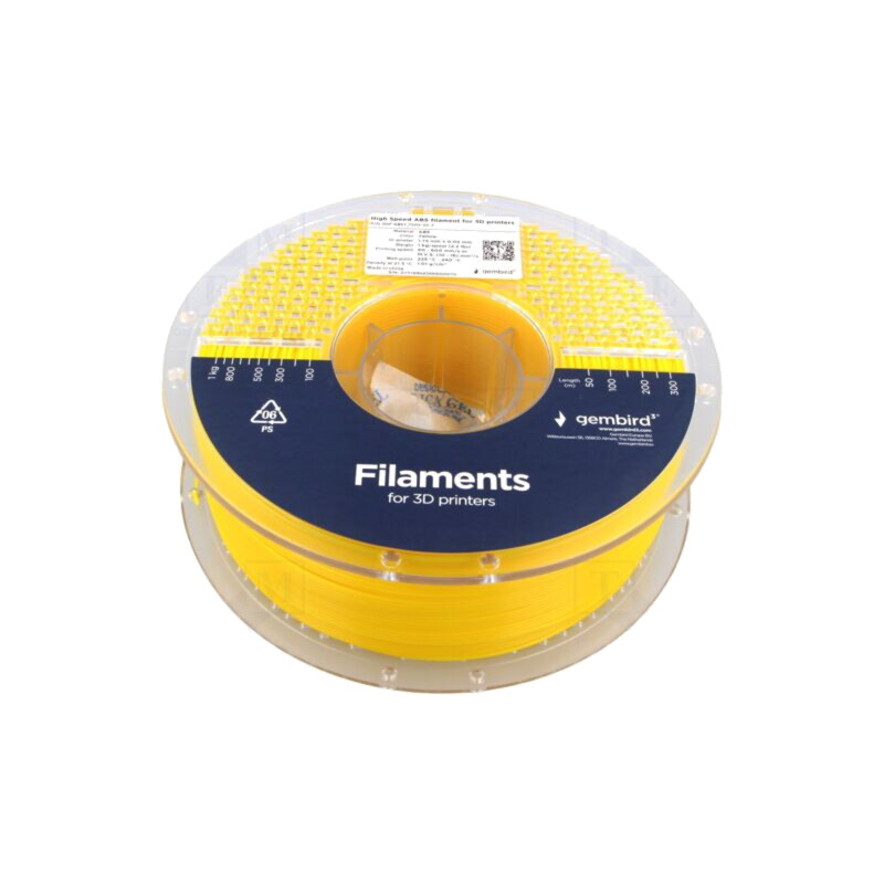 Filament: ABS; 1,75mm; galbenă; 225÷240°C; 1kg; High Speed