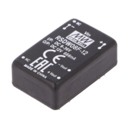 Convertor: DC/DC; 8W; Uintr: 9÷36VDC; Uieş: 12VDC; Iieş: 0÷666mA