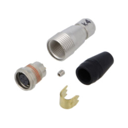 Conector: circular; HR25; lipire; PIN: 4; mufă; pe cablu; mamă; drept
