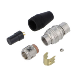 Conector: circular; HR25; lipire; PIN: 4; mufă; pe cablu; mamă; drept