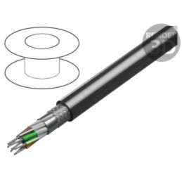 Cablu; 12x2x22AWG; RS232,RS485; litat; Cu; PVC; crom; 152m; CPR: Eca