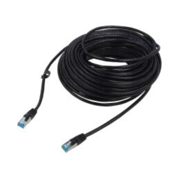 Patch cord; F/UTP; 5e; litat; Cu; PVC; negru; 30m; 26AWG