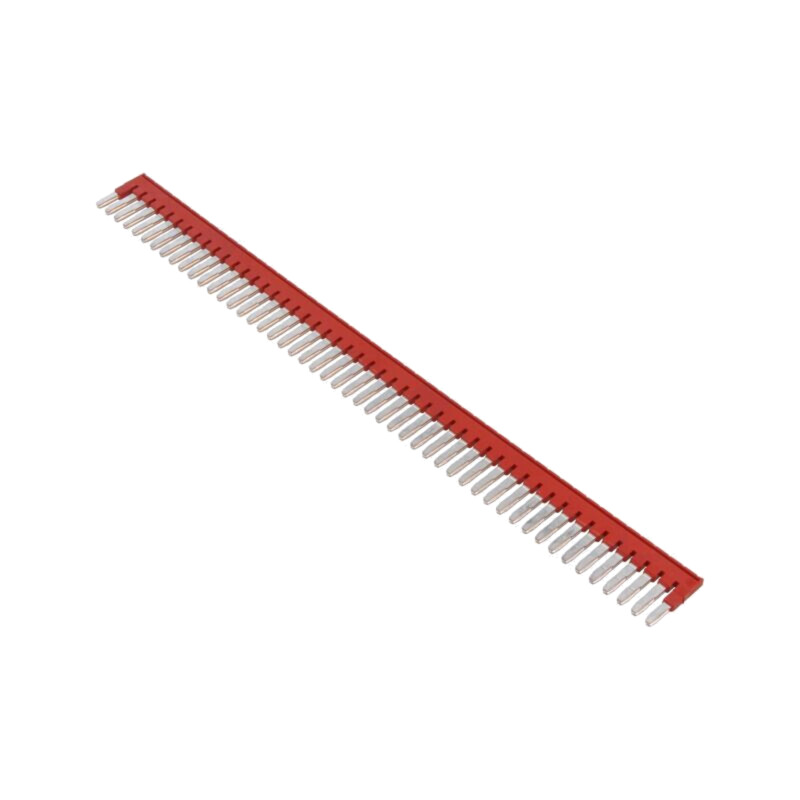 Punte de conectare; piste: 50; roşie; Lăţ: 5mm; UL94V-0