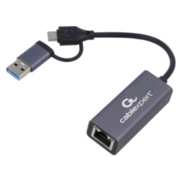 Card extensie PC: reţea; USB 3.1; 10/100/1000/2500Mbps; PnP; gri