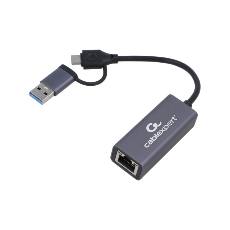 Card extensie PC: reţea; USB 3.1; 10/100/1000/2500Mbps; PnP; gri