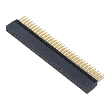 Conector: şiruri pini; tată; PIN: 64; 2,54mm; aurit; THT; soclu
