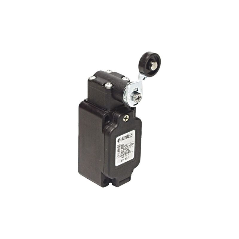 Limitator cursă; manetă R 43mm, rolă din plastic Ø20mm; 10A