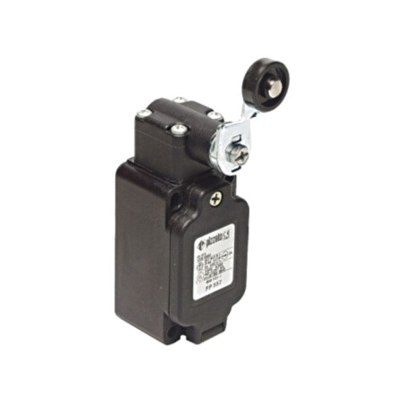 Limitator cursă; manetă R 43mm, rolă din plastic Ø20mm; 10A