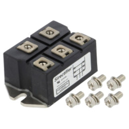 Punte redresoare: trifazat; Urmax: 1,6kV; If: 60A; Ifsm: 550A; modul