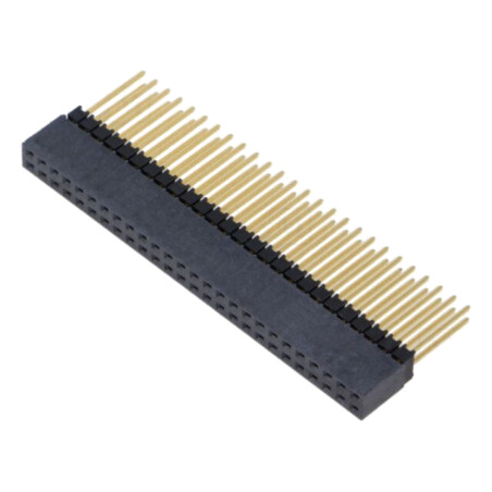 Conector: şiruri pini; tată; PIN: 64; 2,54mm; aurit; THT; soclu