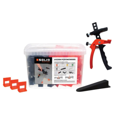 The tile leveling system; 1mm