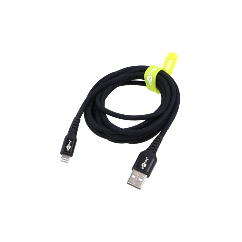 Cablu; USB 2.0; mufă Apple Lightning,USB A mufă; 2m; negru; 60W