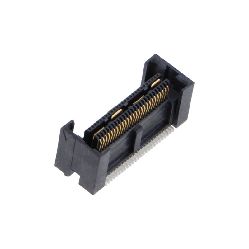 Conector: PCB-PCB; mamă; PIN: 52; 0,635mm; QFS; aurit; SMT; soclu Conector: PCB-PCB; mamă; PIN: 52; 0,635mm; QFS; aurit; SMT; soclu