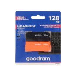 Pendrive; USB 3.2; 128GB; R: 60MB/s; W: 20MB/s; neagră,portocalie