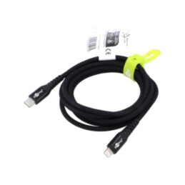 Cablu; USB 2.0; mufă Apple Lightning,USB C mufă; 2m; negru; 60W
