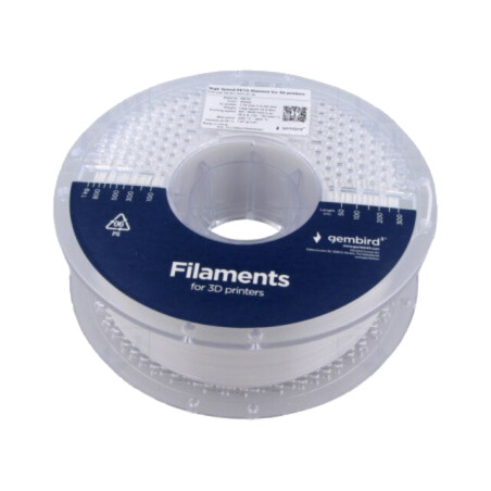 Filament: PET-G; 1,75mm; albă; 220÷260°C; 1kg; High Speed