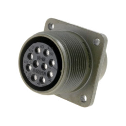 Conector: circular; soclu; PIN: 10; mamă; lipire; MS/DS; argintat