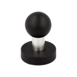 Magnet: fix; ferită (metal greu); Ø: 31mm; H: 6mm; cu buton; Ø: 16mm