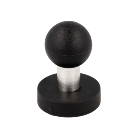 Magnet: fix; ferită (metal greu); Ø: 31mm; H: 6mm; cu buton; Ø: 16mm