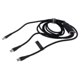 Cablu; USB 2.0; USB C mufă,USB C mufă x2; nichelat; 1,5m; negru