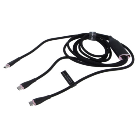 Cablu; USB 2.0; USB C mufă,USB C mufă x2; nichelat; 1,5m; negru