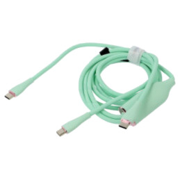 Cablu; USB 2.0; USB C mufă,USB C mufă x2; nichelat; 1,5m; verde
