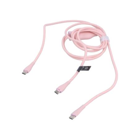 Cablu; USB 2.0; USB C mufă,USB C mufă x2; nichelat; 1,5m; roz