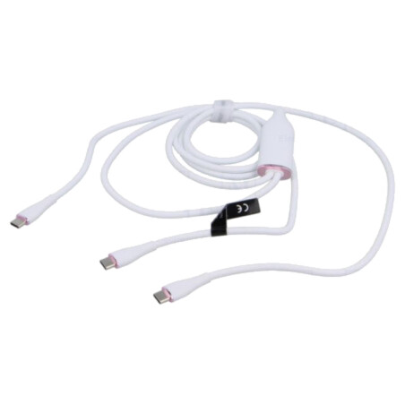 Cablu; USB 2.0; USB C mufă,USB C mufă x2; nichelat; 1,5m; alb