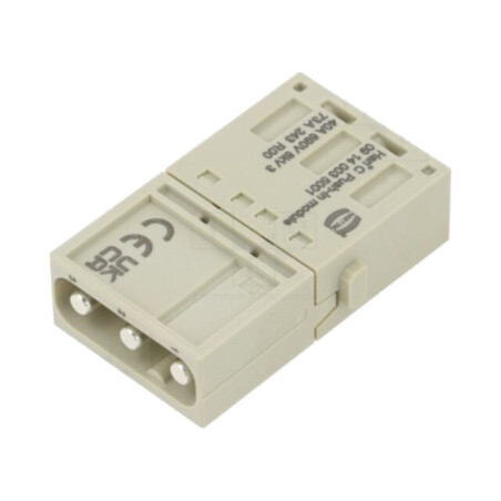 Conector: HDC; modul; tată; Han-Modular®; PIN: 3; push-in; 40A; 690V